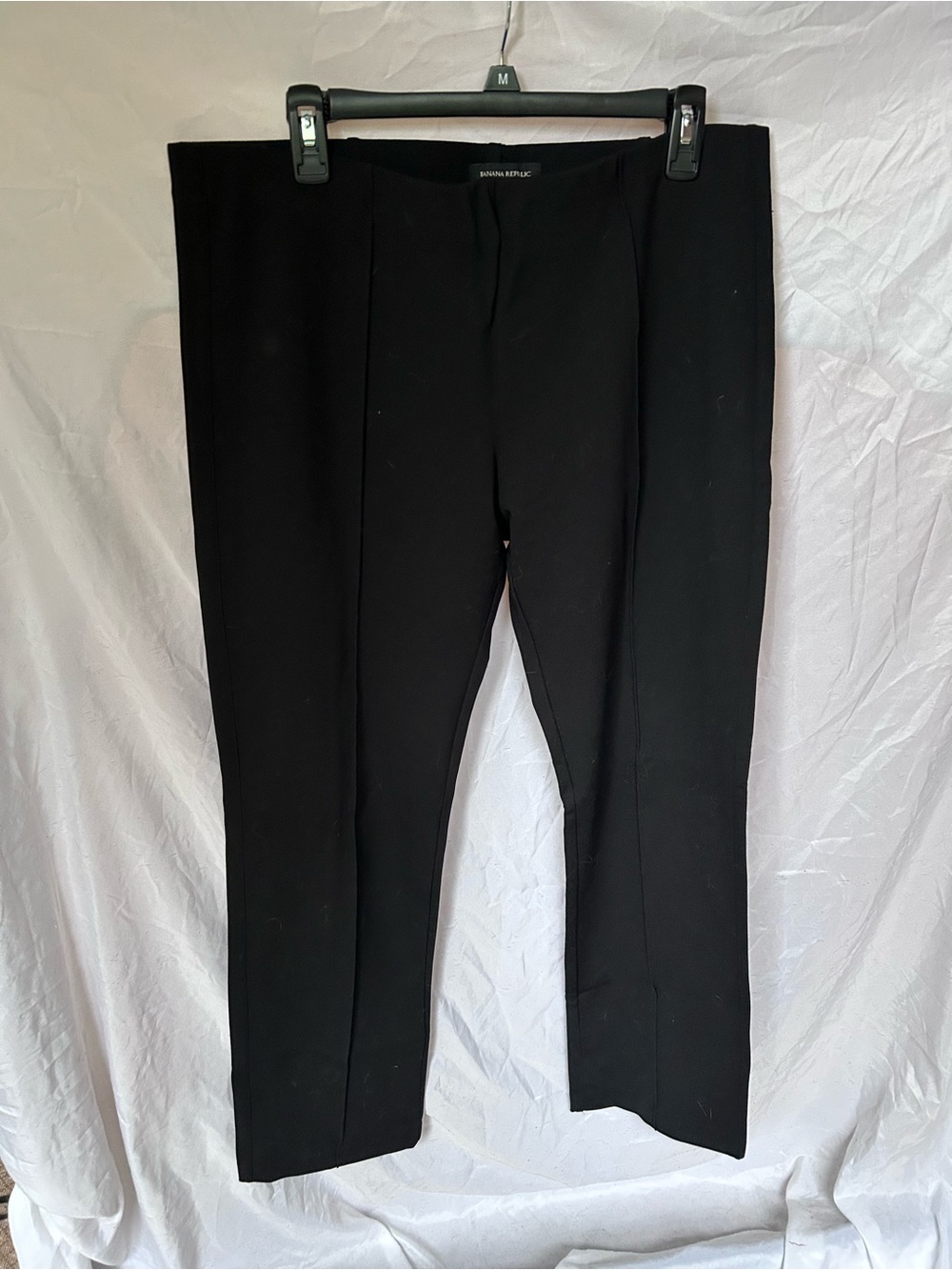Banana Republic Black Ponte Stretch Pull-On Pants XL Pintuck